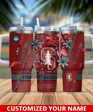 Custom Stanford Cardinals Tumbler - Personalized Name Insulated Mug, Perfect Gift For Fans