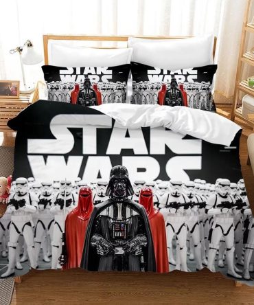 Cozy Star Wars Bedding Set - Darth Vader & Stormtroopers Design , Perfect For Fans