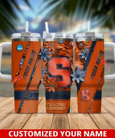 Customizable Syracuse Orange Tumbler Mug – Personalize With Your Name!