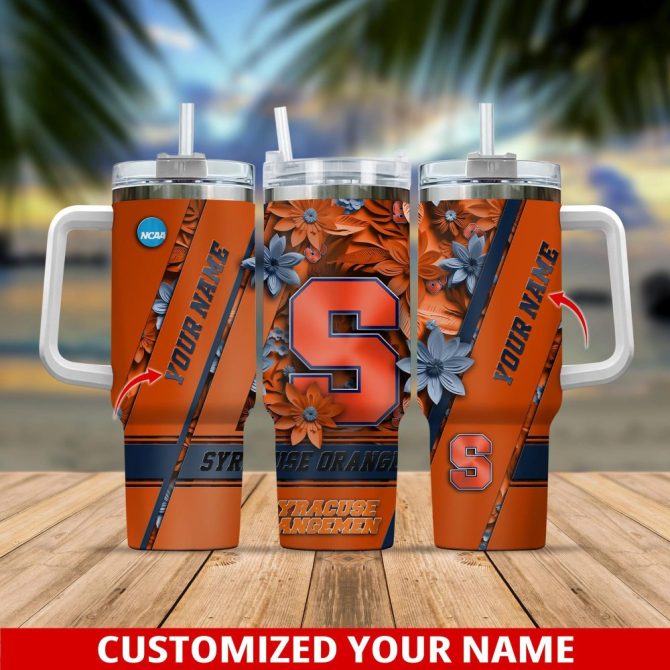 Customizable Syracuse Orange Tumbler Mug – Personalize With Your Name!