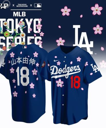 Limited Edition Dodgers Jersey - Tokyo Series Sakura Design - Mlb Authentic Apparel