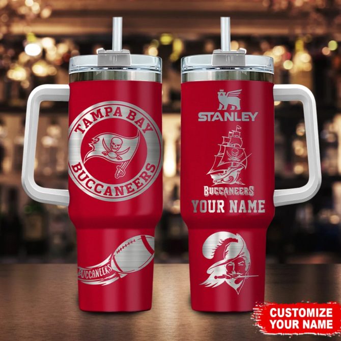 Custom Tampa Bay Buccaneers Stanley Tumbler - Personalized Nfl Mug