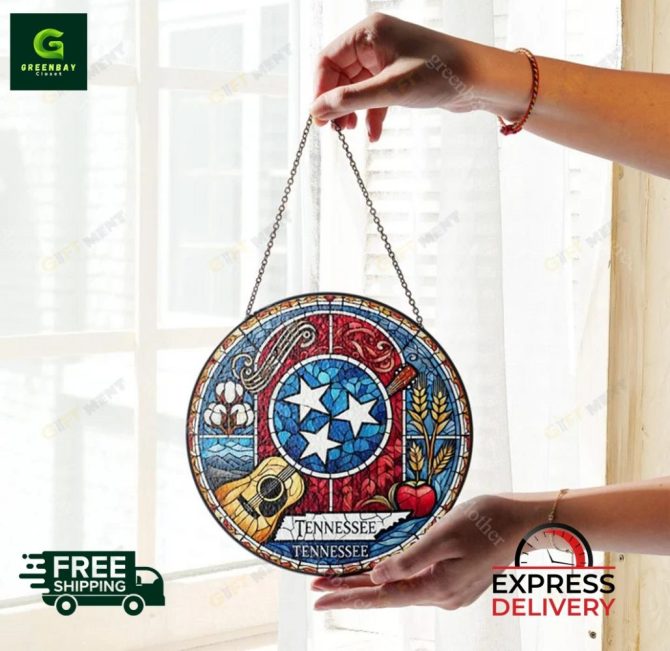 Stunning Tennessee Stained Glass Sun Catcher - Express Delivery! - Image 3