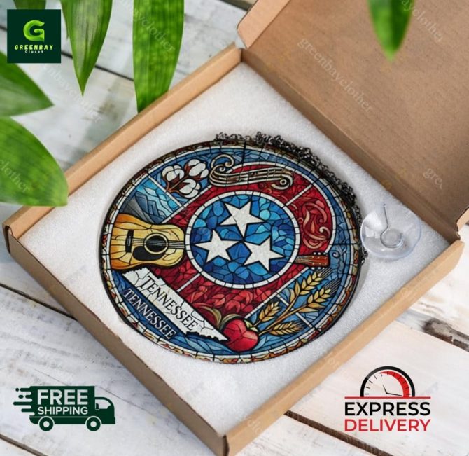 Stunning Tennessee Stained Glass Sun Catcher - Express Delivery! - Image 5