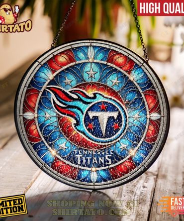Tennessee Titans Stained Glass Suncatcher Wall Art - Limited Edition, High Quality, Fast Delivery!