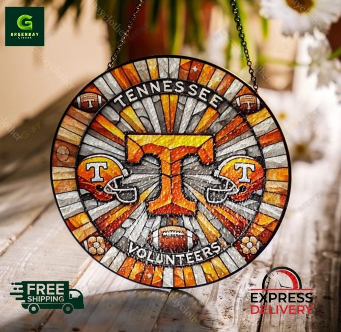Stunning Tennessee Volunteers Stained Glass Suncatcher - Free Shipping & Express Delivery