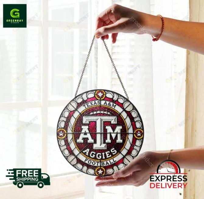 Texas A&M Aggies Stained Glass Ornament - Perfect Gift For Football Fans - Free Shipping! - Image 3