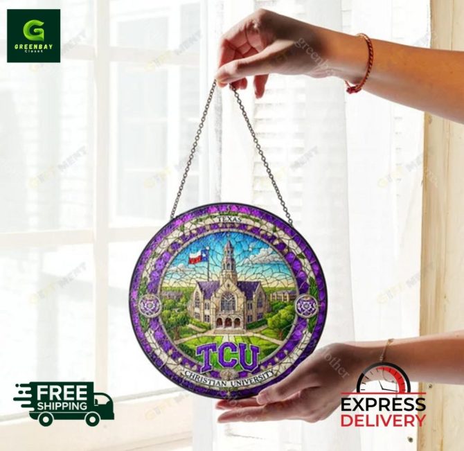 Stunning Tcu Stained Glass Suncatcher – Perfect Gift For Texas Christian University Fans – Free Shipping! - Image 3