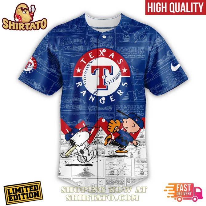 Limited Edition Peanuts Night Texas Rangers Shirt - High Quality & Fast Delivery - Image 2