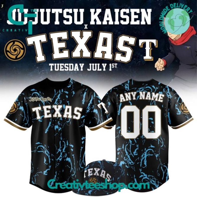 Custom Jujutsu Kaisen Texas Jersey Set - Personalize Your Anime Style!