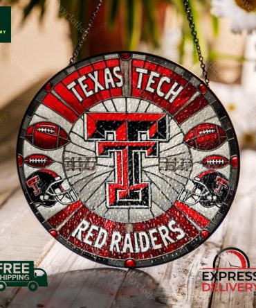 Texas Tech Red Raiders Stained Glass Sun Catcher - Free Shipping & Express Delivery!