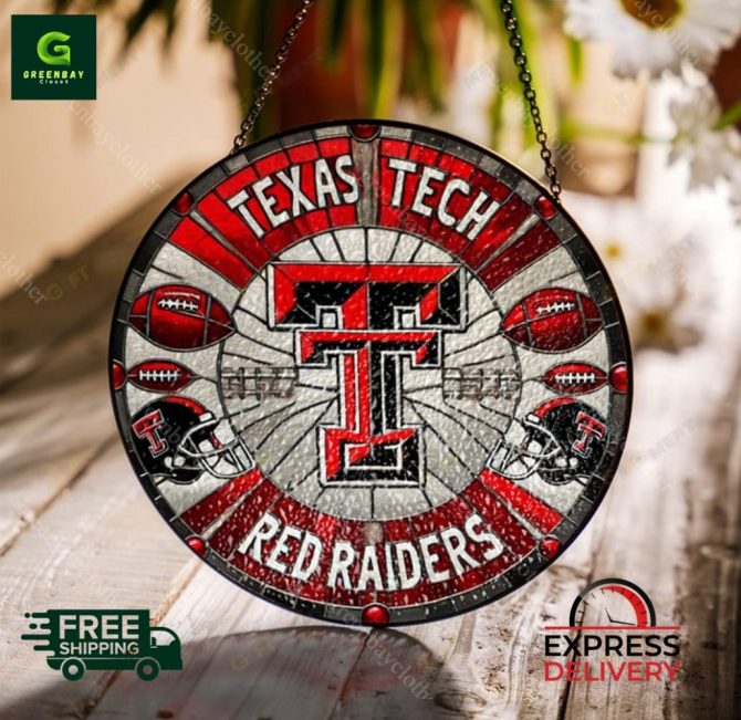 Texas Tech Red Raiders Stained Glass Sun Catcher - Free Shipping & Express Delivery!