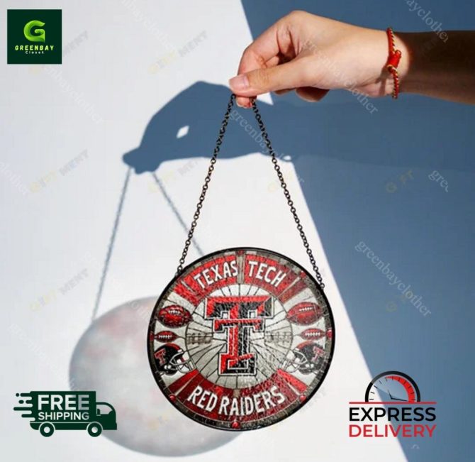 Texas Tech Red Raiders Stained Glass Sun Catcher - Free Shipping & Express Delivery! - Image 2