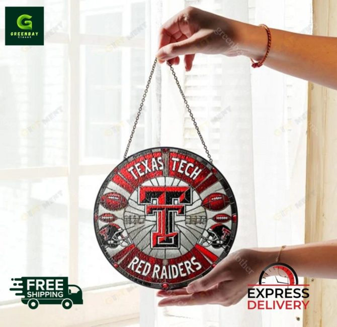 Texas Tech Red Raiders Stained Glass Sun Catcher - Free Shipping & Express Delivery! - Image 3