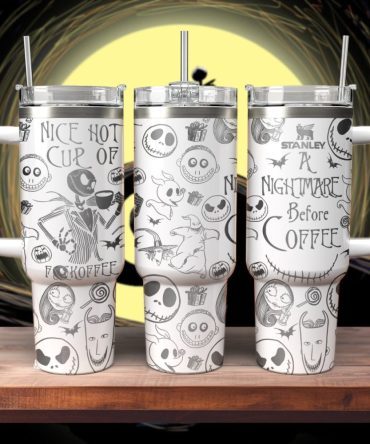 Nightmare Before Coffee Tumbler – Insulated, Spill-Proof Mug With Lid & Straw