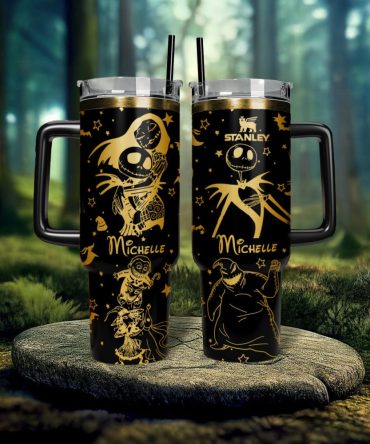 Custom Nightmare Before Christmas Tumbler - Personalized Insulated Travel Mug Gift