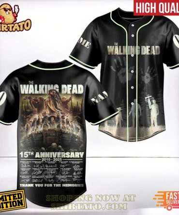 Limited Edition The Walking Dead 15Th Anniversary Baseball Jersey - High Quality, Fast Delivery!
