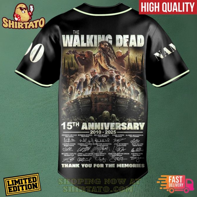 Limited Edition The Walking Dead 15Th Anniversary Baseball Jersey - High Quality, Fast Delivery! - Image 2