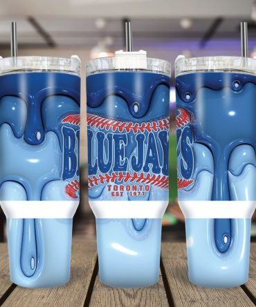 Blue Jays Insulated Tumbler With Handle - 20Oz Stainless Steel, Spill-Proof Lid, Perfect For Hot & Cold Drinks