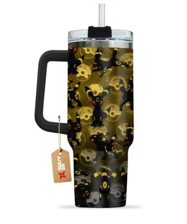 Anime-Inspired Black Cat Stainless Steel Travel Mug With Handle - 20Oz Tumbler For Hot & Cold Drinks