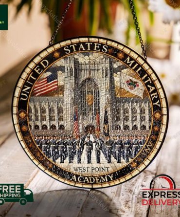 Stunning West Point Military Academy Stained Glass Ornament - Free Shipping & Fast Delivery!