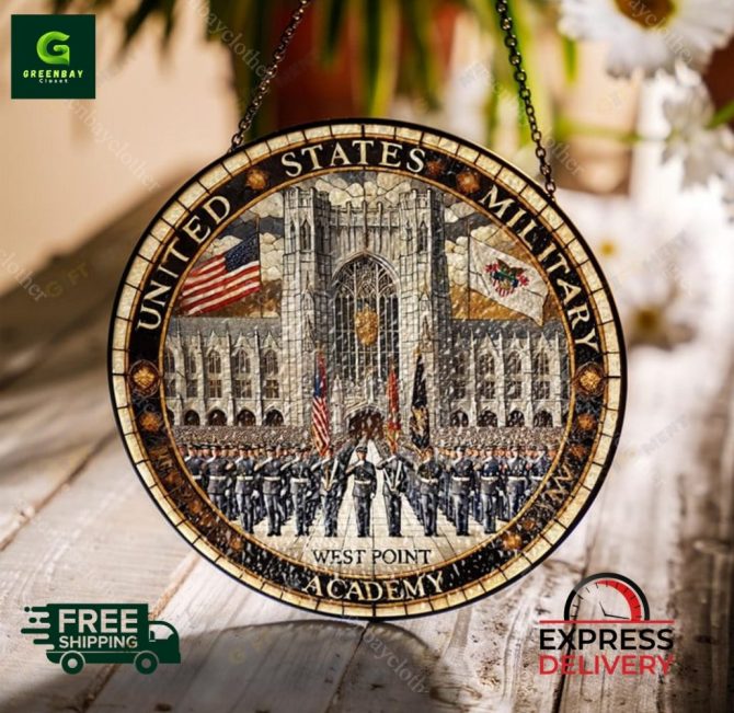 Stunning West Point Military Academy Stained Glass Ornament - Free Shipping & Fast Delivery!