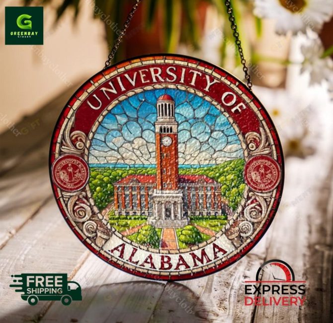 University Of Alabama Stained Glass Suncatcher - Free Shipping & Express Delivery!