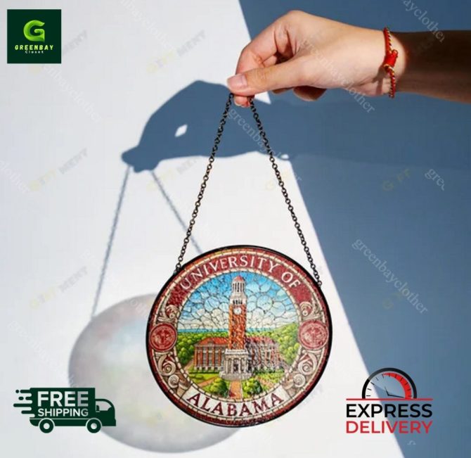 University Of Alabama Stained Glass Suncatcher - Free Shipping & Express Delivery! - Image 2