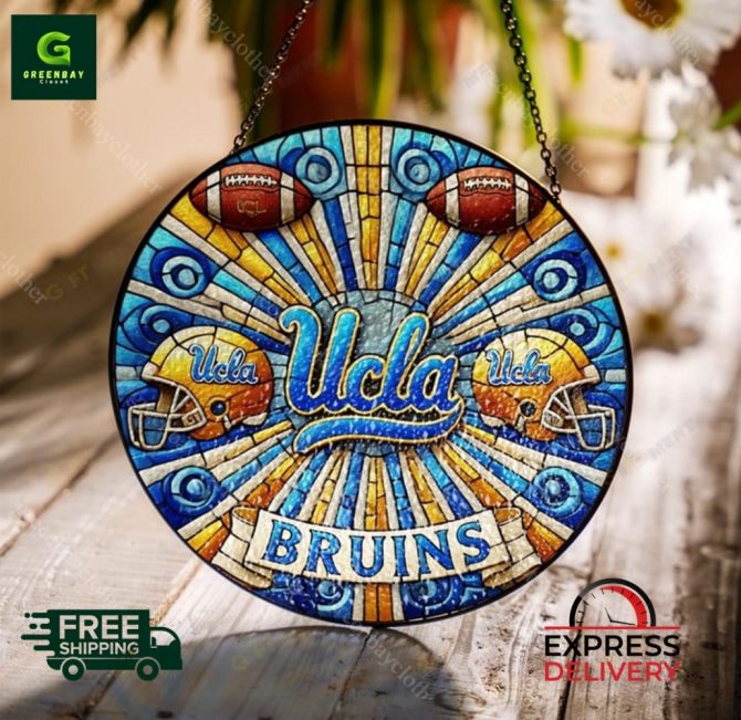 Vibrant Ucla Bruins Stained Glass Sun Catcher - Free Shipping & Express Delivery!