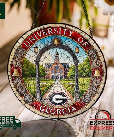 University Of Georgia Stained Glass Hanging Decor – Free Shipping & Express Delivery!