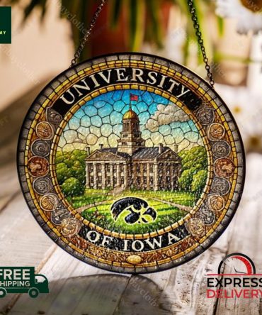 University Of Iowa Stained Glass Suncatcher - Free Shipping & Express Delivery