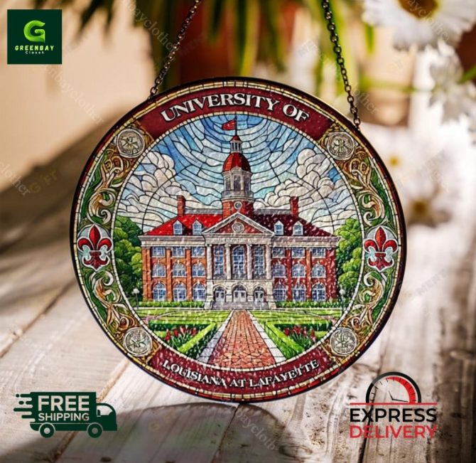 University Of Louisiana At Lafayette Stained Glass Art - Free Shipping & Express Delivery