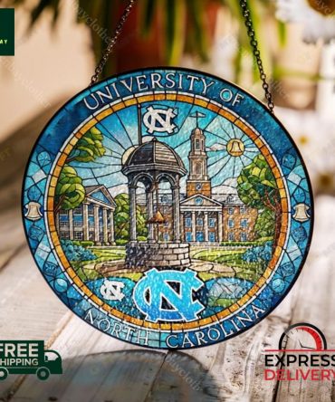 Unc Chapel Hill Stained Glass Ornament - University Of North Carolina Decor - Free Shipping!