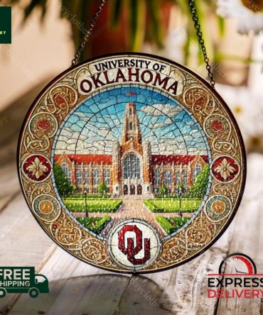 University Of Oklahoma Stained Glass Suncatcher – Free Shipping & Express Delivery