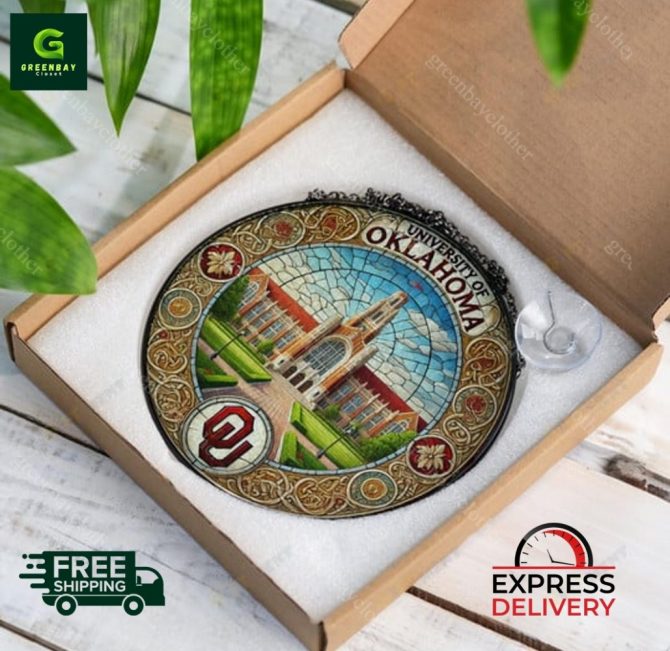 University Of Oklahoma Stained Glass Suncatcher – Free Shipping & Express Delivery - Image 5