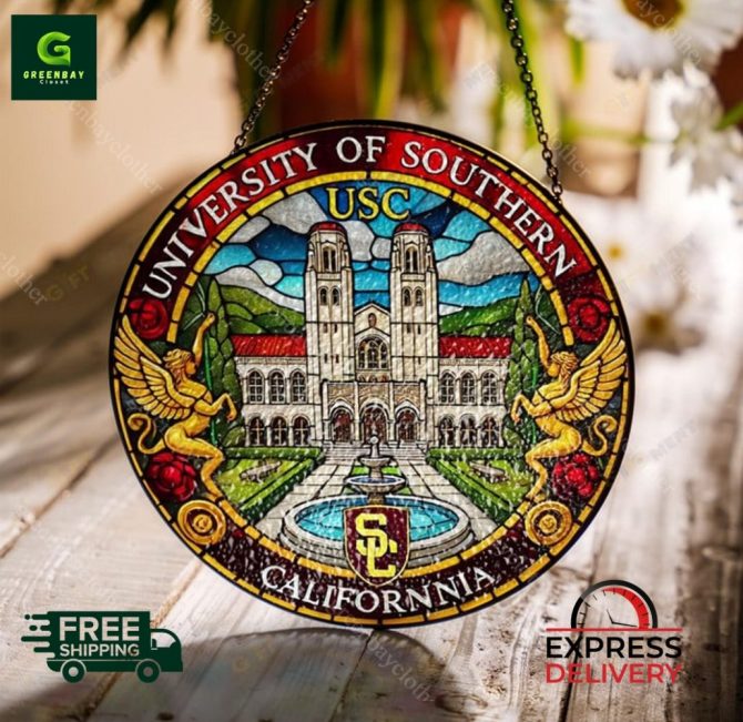 Usc Stained Glass Sun Catcher – Elegant University Decor , Free Shipping