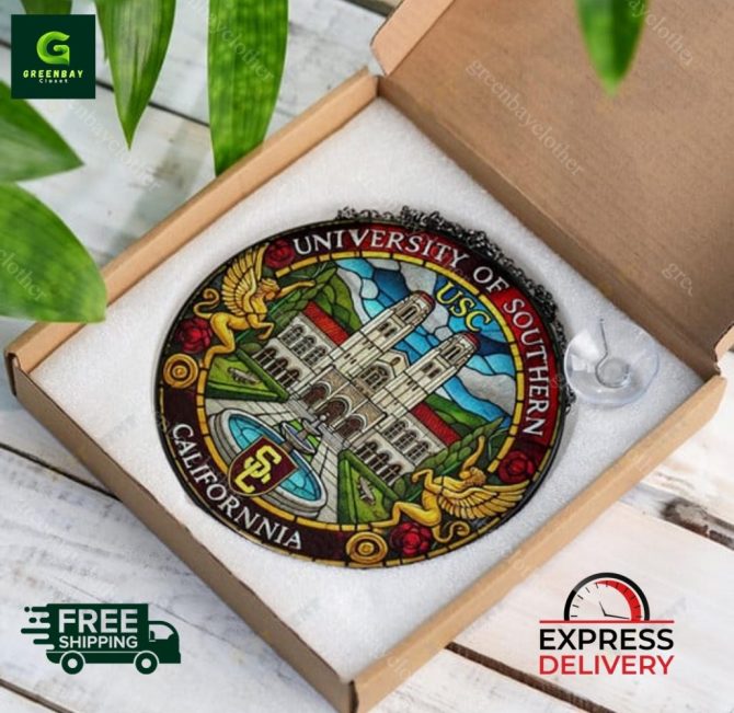 Usc Stained Glass Sun Catcher – Elegant University Decor , Free Shipping - Image 5