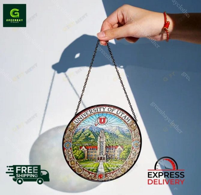 Stunning University Of Utah Stained Glass Window Hanging - Free Shipping & Express Delivery! - Image 2