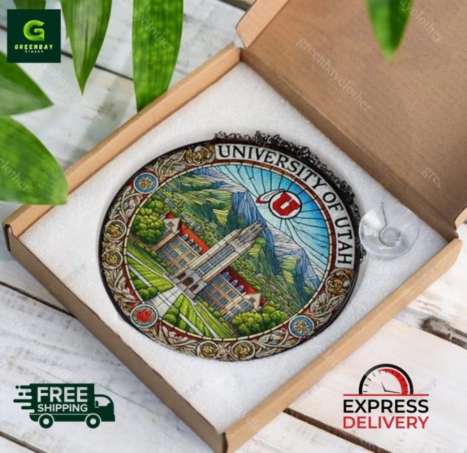 Stunning University Of Utah Stained Glass Window Hanging - Free Shipping & Express Delivery! - Image 5