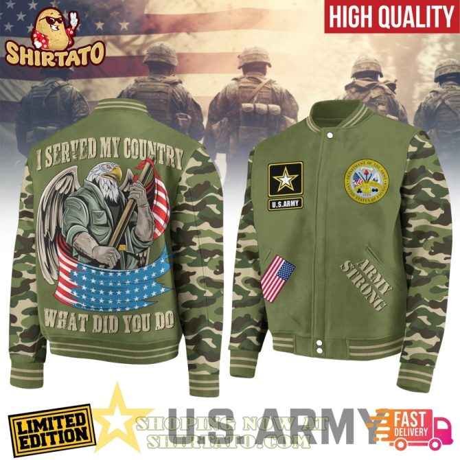 Limited Edition Us Army Jacket - Veteran Eagle Design, Show Your Pride, Fast Delivery!