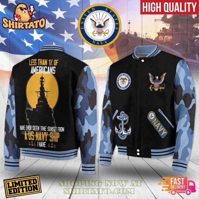 Exclusive Us Navy Varsity Jacket - Limited Edition, High Quality, Fast Delivery!