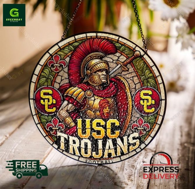 Usc Trojans Stained Glass Wall Art - Vibrant Decor For Fans , Free & Express Shipping!