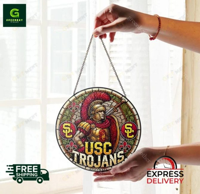 Usc Trojans Stained Glass Wall Art - Vibrant Decor For Fans , Free & Express Shipping! - Image 3
