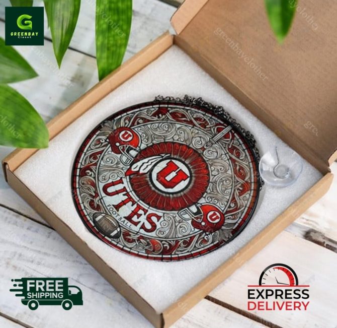 Utah Utes Stained Glass Hanging Sign - Unique Decor , Free Shipping & Express Delivery! - Image 5