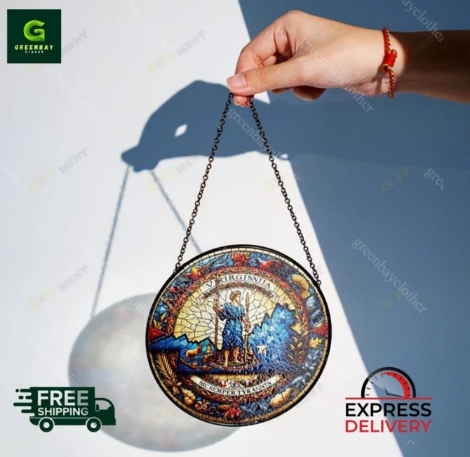 Stunning Virginia Stained Glass Wall Art –  Express Delivery! - Image 2