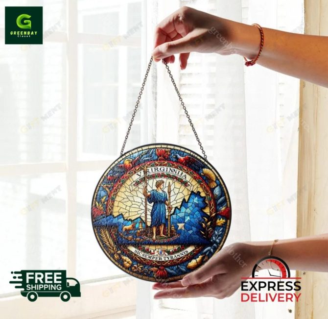 Stunning Virginia Stained Glass Wall Art –  Express Delivery! - Image 3