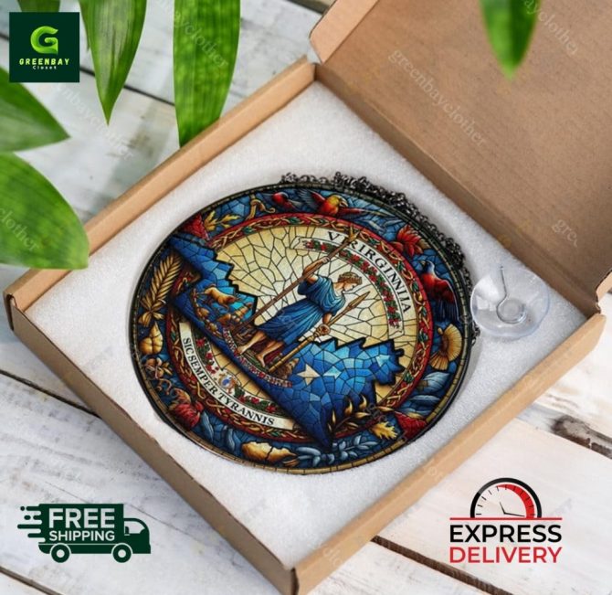 Stunning Virginia Stained Glass Wall Art –  Express Delivery! - Image 5