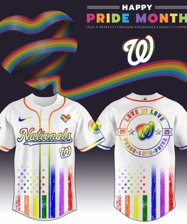Celebrate Pride With Nationals Rainbow Jersey - Limited Edition 2023 , Love, Peace & Equality