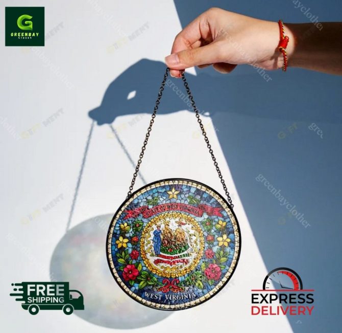 Stunning West Virginia Stained Glass Suncatcher - Express Delivery! - Image 2
