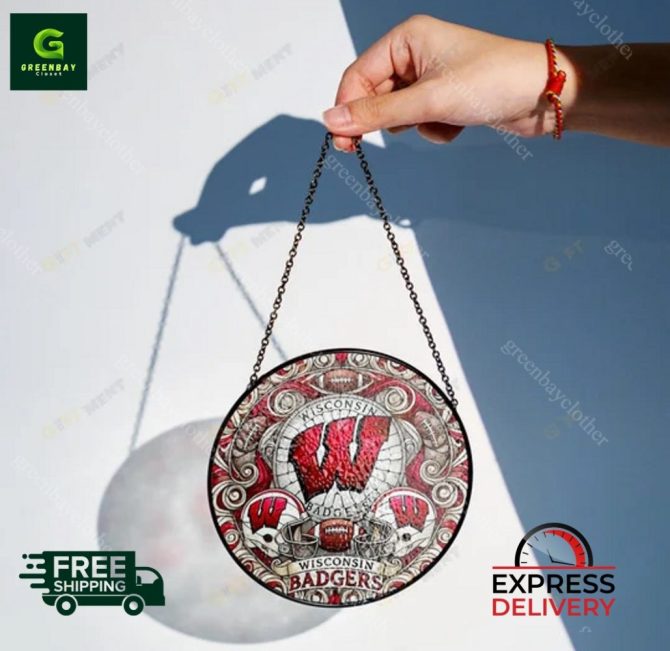 Limited Edition Wisconsin Badgers Stained Glass Wall Art - Free Shipping & Express Delivery! - Image 2
